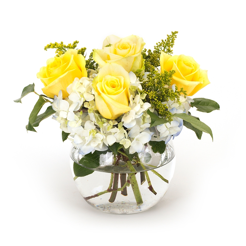 Bubble Bowl Rose-Yellow - Item # 44712 - Dave's Gift Baskets